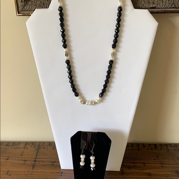 NWOT Set of Beaded Necklace & Earring - Picture 1 of 8